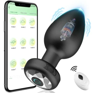 lunqea app controlled rotating prostate massager smart remote anal vibrator & g spot stimulator for men, couples & gay play