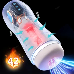 male masturbator automatic sucking vibration blowjob machine heating pussy penis pump masturbation cup sex toys for men supplies
