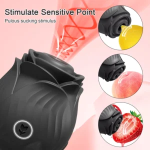 lunqea rose sucking vibrator premium oral vacuum clitoris stimulator & nipple sucker for women